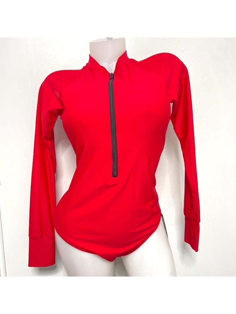 Relleciga Womens One Piece Swimsuit Long Sleeve Rash Guard UV Protection Size L